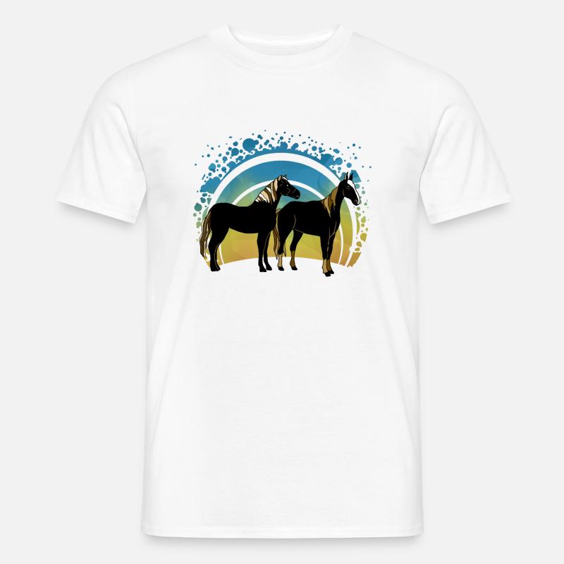 Pferde - Männer T-Shirt - Weiß