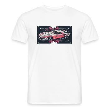 Red Retro Racecar - Männer T-Shirt - Weiß - Vorne - AI Model Male 178 dark (178cm)