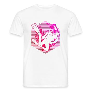 Plongeur Femme Plongeur Plongeur Homme - T-shirt homme - blanc - Devant - AI Model Male 178 dark (178cm)