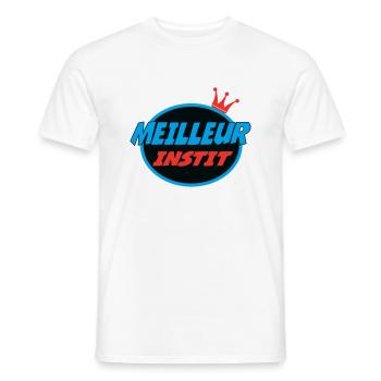 MEILLEUR INSTIT - T-shirt homme - blanc - Devant - AI Model Male 178 dark (178cm)