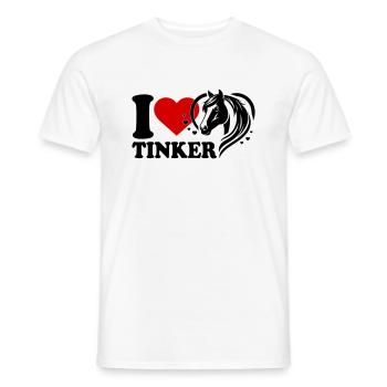 I love Pferd Tinker - Männer T-Shirt - Weiß - Vorne - AI Model Male 178 dark (178cm)