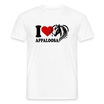 J’adore le cheval Appaloosa - T-shirt homme - blanc - Devant - AI Model Male 178 dark (178cm)