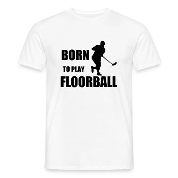 Floorball Ballsport Innebandy Unihockey - Männer T-Shirt - Weiß - Vorne - AI Model Male 178 dark (178cm)