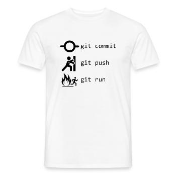 Git - Männer T-Shirt - Weiß - Vorne - AI Model Male 178 dark (178cm)