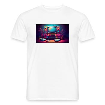 videospiel pop - Männer T-Shirt - Weiß - Vorne - AI Model Male 178 dark (178cm)