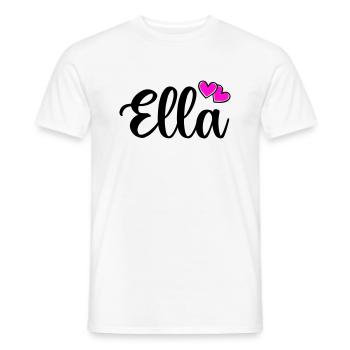 ella name - Männer T-Shirt - Weiß - Vorne - AI Model Male 178 dark (178cm)