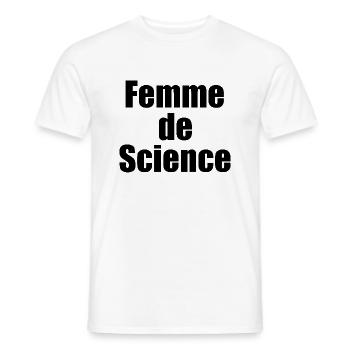 Femme de science - T-shirt homme - blanc - Devant - AI Model Male 178 dark (178cm)