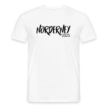 Norderney 2025 - Men's T-Shirt - white - Front - AI Model Male 178 dark (178cm)
