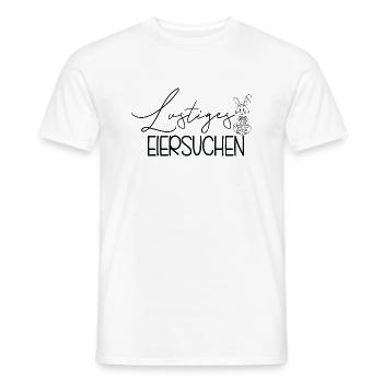 Lustiges Eiersuchen 🥚😂 - Männer T-Shirt - Weiß - Vorne - AI Model Male 178 dark (178cm)