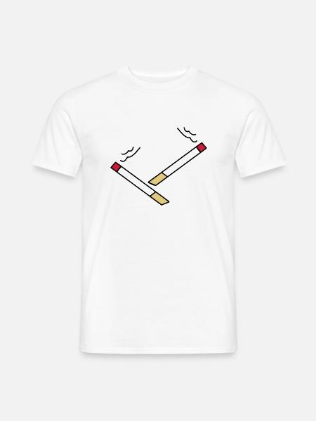 zigarette5 - Männer T-Shirt - Weiß