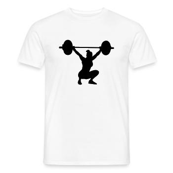 Frau Reißen Hocke - Männer T-Shirt - Weiß - Vorne - AI Model Male 178 dark (178cm)