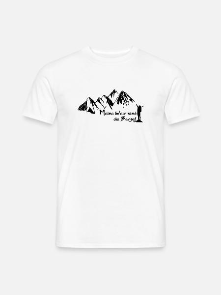 meine welt sind die berge - Männer T-Shirt - Weiß