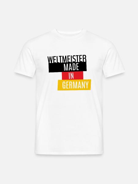 Weltmeister Made in Germany - Männer T-Shirt - Weiß