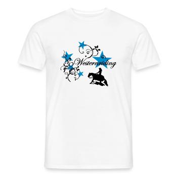 Westernriding Slider Tribal Sterne - Männer T-Shirt - Weiß - Vorne - AI Model Male 178 dark (178cm)