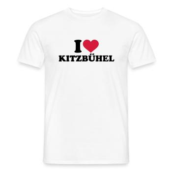 I love Kitzbühel - Men's T-Shirt - white - Front - AI Model Male 178 dark (178cm)