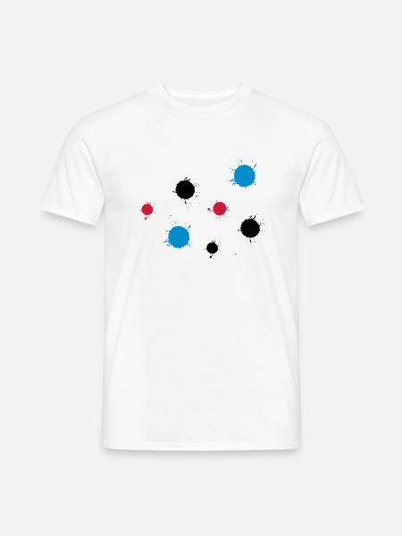 farbkleckse_2 - Männer T-Shirt - Weiß