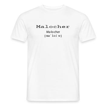Malocher Ruhrdeutsch - Männer T-Shirt - Weiß - Vorne - AI Model Male 178 dark (178cm)
