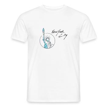 New York - T-shirt homme - blanc - Devant - AI Model Male 178 dark (178cm)