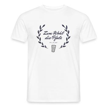 Zum Wohl die Pfalz Pfalzliebe - Männer T-Shirt - Weiß - Vorne - AI Model Male 178 dark (178cm)