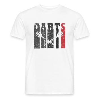 Dart Geschenk Dartspieler Trikot Darts Retro Fun - Männer T-Shirt - Weiß - Vorne - AI Model Male 178 dark (178cm)