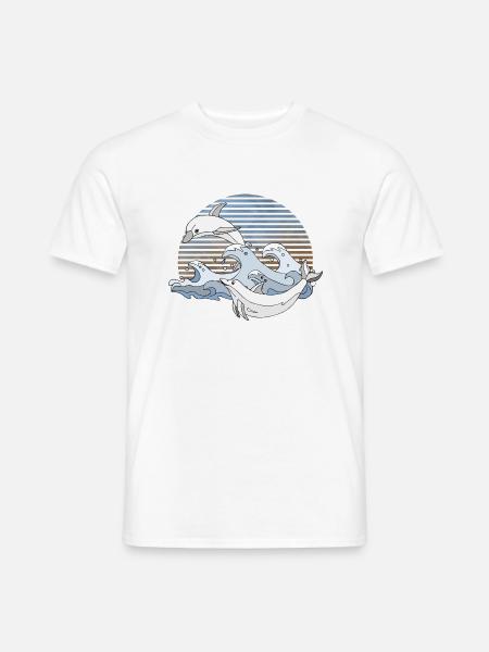 Dauphins - T-shirt homme - blanc