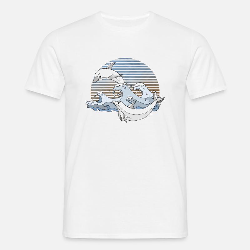 Delphine - Männer T-Shirt - Weiß