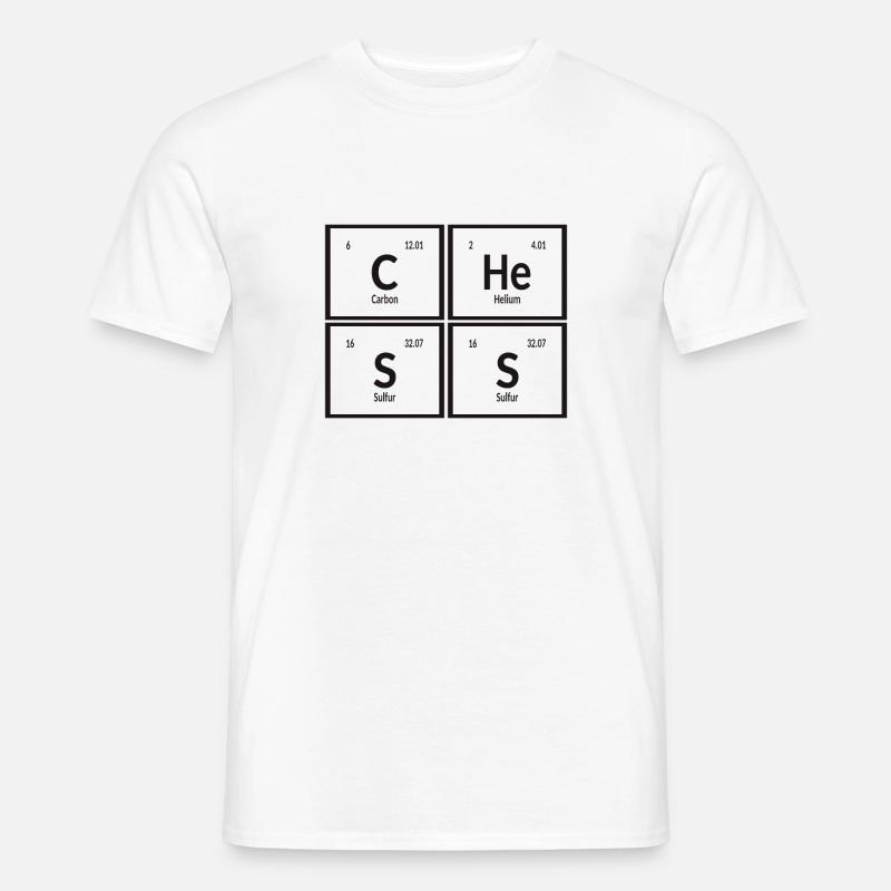 Schach | Periodensystem der Elemente - Männer T-Shirt - Weiß