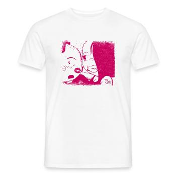 Sweetie & Bastard Kiss - Men's T-Shirt - white - Front - AI Model Male 178 dark (178cm)