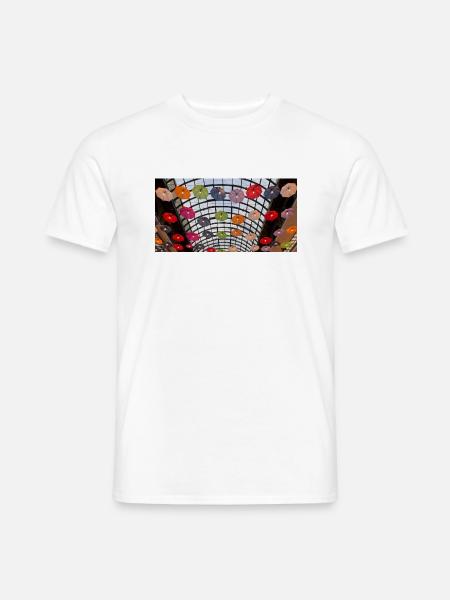 Bunte Regenschirme Regenbogen - Männer T-Shirt - Weiß
