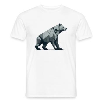 Abstract Bear - Men's T-Shirt - white - Front - AI Model Male 178 dark (178cm)