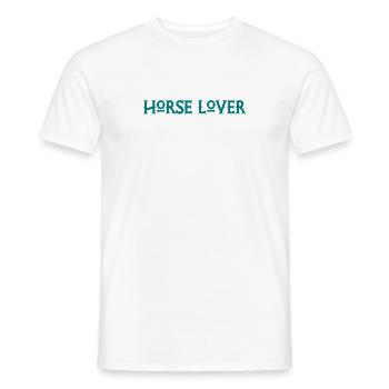 Amoureux des chevaux - Équitation - Cavalier - Equitation - Cheval - T-shirt homme - blanc - Devant - AI Model Male 178 dark (178cm)