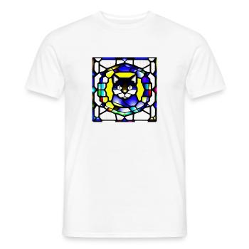 Glas Cat - Männer T-Shirt - Weiß - Vorne - AI Model Male 178 dark (178cm)