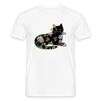 Cat - Men's T-Shirt - white - Front - AI Model Male 178 dark (178cm)