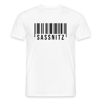 Sassnitz Strichcode - Männer T-Shirt - Weiß - Vorne - AI Model Male 178 dark (178cm)