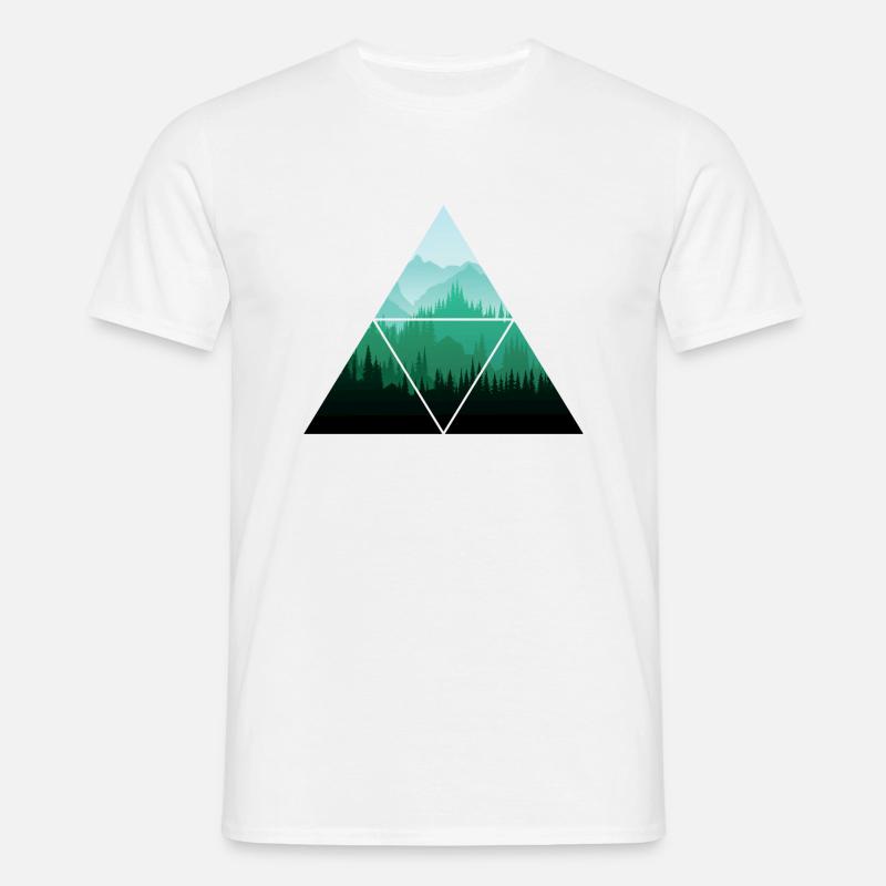 Forest Triangle Tree - Men's T-Shirt - white
