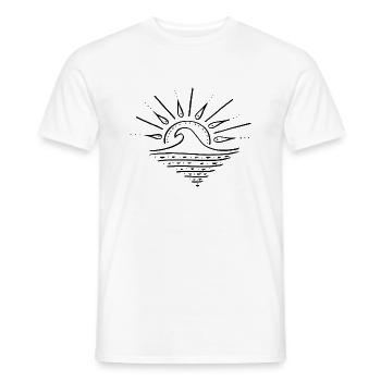 Sunset Wave - Men's T-Shirt - white - Front - AI Model Male 178 dark (178cm)