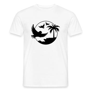 paradise birds - Männer T-Shirt - Weiß - Vorne - AI Model Male 178 dark (178cm)