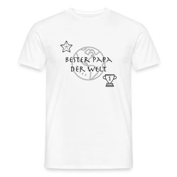 Meilleure idée cadeau papa du monde - T-shirt homme - blanc - Devant - AI Model Male 178 dark (178cm)