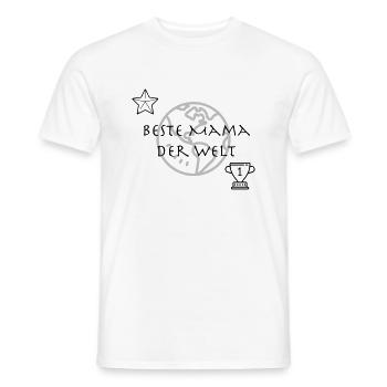 Meilleure idée cadeau de maman au monde - T-shirt homme - blanc - Devant - AI Model Male 178 dark (178cm)