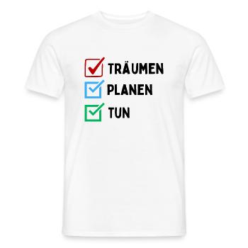 Dream Plan Do Checklist Design Black White - Men's T-Shirt - white - Front - AI Model Male 178 dark (178cm)