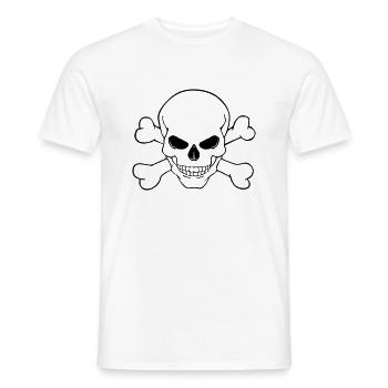 Skull - Männer T-Shirt - Weiß - Vorne - AI Model Male 178 dark (178cm)