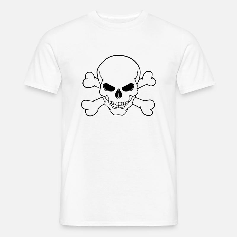 Czaszka - T-shirt męski - biały