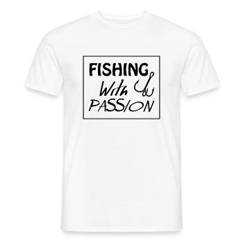 Pêcheur disant pêche pêcheur idée cadeau - T-shirt homme - blanc - Devant - AI Model Male 178 dark (178cm)