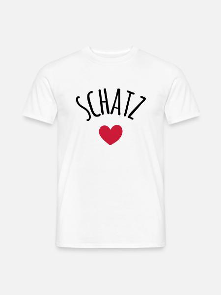 Schatz - Männer T-Shirt - Weiß