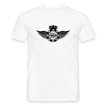 poker_king_wings_f2 - T-shirt homme - blanc - Devant - AI Model Male 178 dark (178cm)