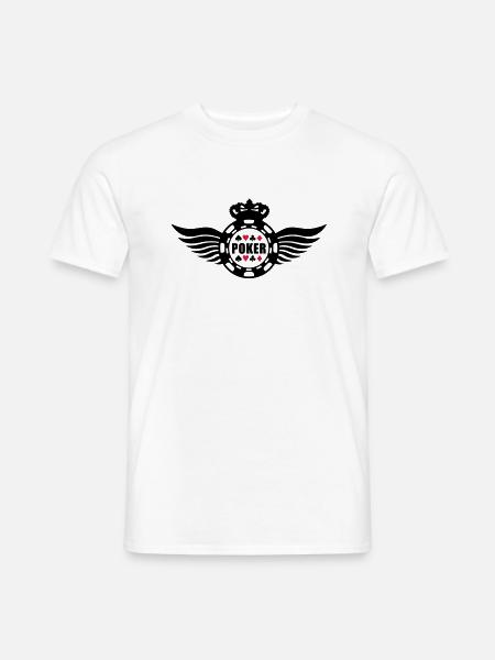 poker_king_wings_f2 - Men's T-Shirt - white