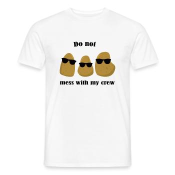 Potato crew squat gang potato gang - Men's T-Shirt - white - Front - AI Model Male 178 dark (178cm)