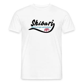 Shibari World 1 3-farbig - Männer T-Shirt - Weiß - Vorne - AI Model Male 178 dark (178cm)
