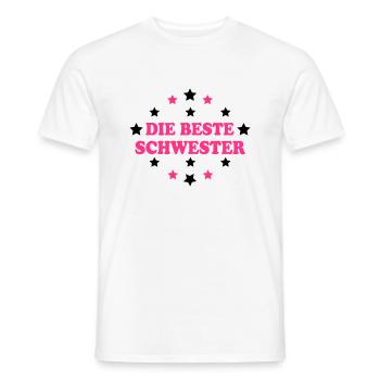Die beste schwester - Men's T-Shirt - white - Front - AI Model Male 178 dark (178cm)