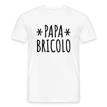 Papa bricolo père bricoleur - T-shirt homme - blanc - Devant - AI Model Male 178 dark (178cm)
